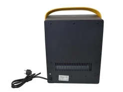 Cheminee Electrique Portable En Acier Noir Et Pieds