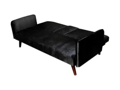 Click Clac Roma Sofá-Cama De 2 Lugares Repousa Vidro Veludo 183X74Cm Preto