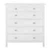 Cómoda Albane - 6 Gavetas - Pinho Branco