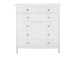 Cómoda Albane - 6 Gavetas - Pinho Branco
