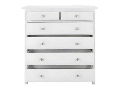 Cómoda Albane - 6 Gavetas - Pinho Branco