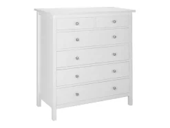 Cómoda Albane - 6 Gavetas - Pinho Branco