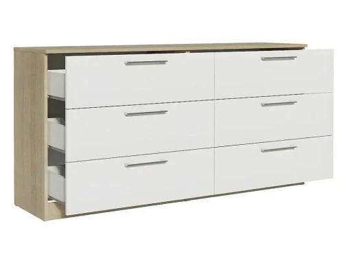 Cómoda Trend Dupla 6 Gavetas (Branco)