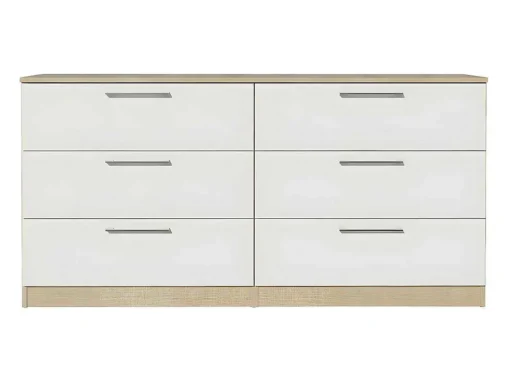 Cómoda Trend Dupla 6 Gavetas (Branco)