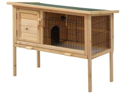 Coelheira Em Madeira Com Pés Para Coelhos E Roedores C. 91 X L. 45 X A. 70 Cm Natural - Lapius