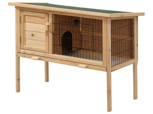 Coelheira Em Madeira Com Pés Para Coelhos E Roedores C. 91 X L. 45 X A. 70 Cm Natural - Lapius