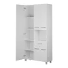 Coluna De Casa De Banho Com Espelho De Pe 180 Cm Branco - Minela
