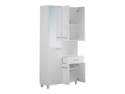 Coluna De Casa De Banho Com Espelho De Pe 180 Cm Branco - Minela