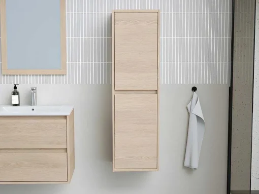 Coluna De Casa De Banho, Folha De Carvalho, C30 X L35 X A120 Cm - Enosea