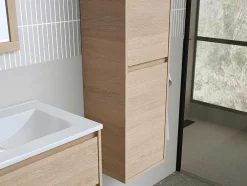 Coluna De Casa De Banho, Folha De Carvalho, C30 X L35 X A120 Cm - Enosea