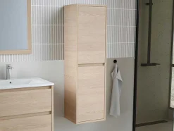 Coluna De Casa De Banho, Folha De Carvalho, C30 X L35 X A120 Cm - Enosea