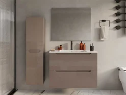 Coluna De Casa De Banho Suspensa Taupe C30 X L30 X 120 Cm - Stefanie