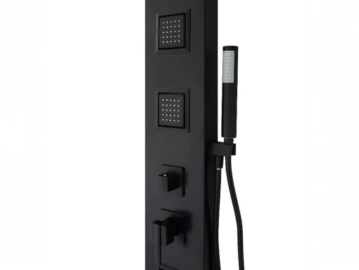 Coluna De Duche Hidromassagem Tyra - Preta - 20*150 Cm