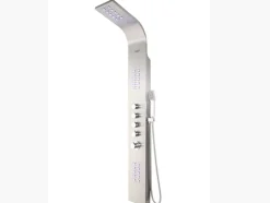 Coluna De Duche Hidromassagem Termostatica Com Leds Felicita - 20 X 165 Cm - Prateada