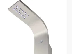 Coluna De Duche Hidromassagem Termostatica Com Leds Felicita - 20 X 165 Cm - Prateada
