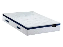 Conjunto Artigos De Cama 180 X 200 Cm Sommier Com Espaco De Arrumação Branco + Colchão De Molas Ensacadas - Marquis Da Dreamea