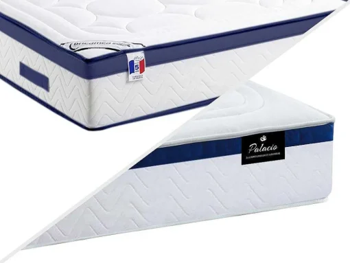 Conjunto Artigos De Cama 180 X 200 Cm Sommier Com Espaco De Arrumação Branco + Colchão De Molas Ensacadas - Marquis Da Dreamea