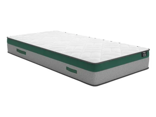 Conjunto Artigos De Cama 90 X 190 Cm Sommier Com Espaco De Arrumação Branco + Colchão De Molas Ensacadas - Prestige Da Dreamea