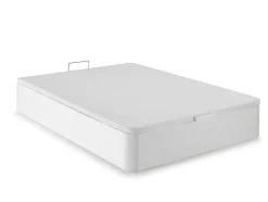 Conjunto Artigos De Cama 140 X 190 Cm Sommier Com Espaco De Arrumação Branco + Colchão De Espuma Hd - Heaven Da Dreamea