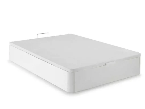 Conjunto Artigos De Cama 140 X 190 Cm Sommier Com Espaco De Arrumação Branco + Colchão De Espuma Hd - Heaven Da Dreamea