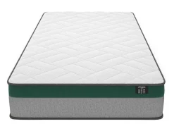 Conjunto Artigos De Cama 90 X 190 Cm Sommier Com Espaco De Arrumação Branco + Colchão De Molas Ensacadas - Prestige Da Dreamea
