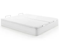 Conjunto Artigos De Cama 180 X 200 Cm Sommier Com Espaco De Arrumação Branco + Colchão De Molas Ensacadas - Marquis Da Dreamea