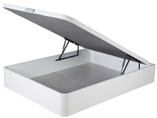 Conjunto Artigos De Cama 140 X 190 Cm Sommier Com Espaco De Arrumação Branco + Colchão De Molas Ensacadas - Prestige Da Dreamea