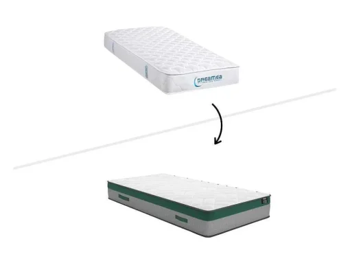Conjunto Artigos De Cama 90 X 190 Cm Sommier Com Espaco De Arrumação Branco + Colchão De Molas Ensacadas - Prestige Da Dreamea