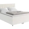 Conjunto Completo Boxspring Siero Da Ysmee 180 X 200 Cm Tecido Cor Marfim