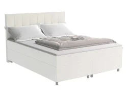 Conjunto Completo Boxspring Siero Da Ysmee 180 X 200 Cm Tecido Cor Marfim