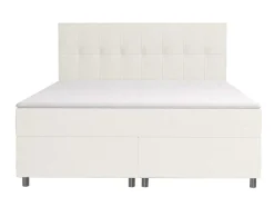 Conjunto Completo Boxspring Siero Da Ysmee 180 X 200 Cm Tecido Cor Marfim