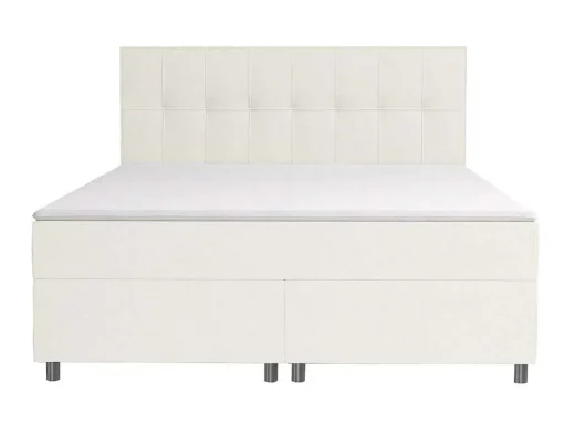 Conjunto Completo Boxspring Siero Da Ysmee 180 X 200 Cm Tecido Cor Marfim