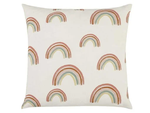 Conjunto De 2 Almofadas Arco-Iris Em Algodao 45 X 45 Cm Multicolor - Archy