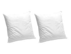 Conjunto De 2 Almofadas Em Algodao Biologico 60X60 Cm Da Naturea 550 G/M2 Vies Castanho - Nature Confort