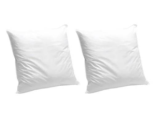 Conjunto De 2 Almofadas Em Algodao Biologico 60X60 Cm Da Naturea 550 G/M2 Vies Castanho - Nature Confort