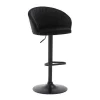 Conjunto De 2 Bancos Altos Tecido E Metal Preto - Doraliz