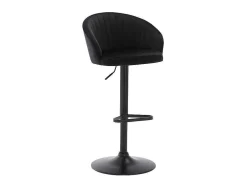 Conjunto De 2 Bancos Altos Tecido E Metal Preto - Doraliz