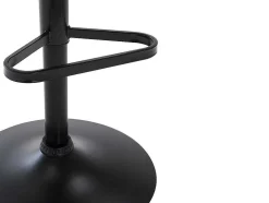 Conjunto De 2 Bancos Altos Tecido E Metal Preto - Doraliz