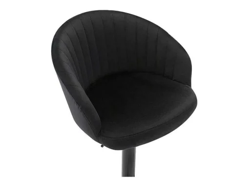 Conjunto De 2 Bancos Altos Tecido E Metal Preto - Doraliz