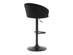 Conjunto De 2 Bancos Altos Tecido E Metal Preto - Doraliz