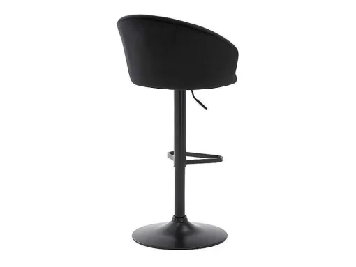 Conjunto De 2 Bancos Altos Tecido E Metal Preto - Doraliz