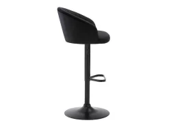 Conjunto De 2 Bancos Altos Tecido E Metal Preto - Doraliz