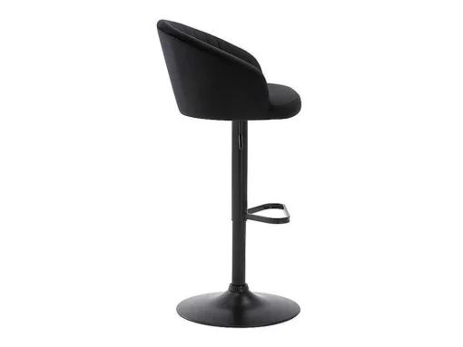 Conjunto De 2 Bancos Altos Tecido E Metal Preto - Doraliz