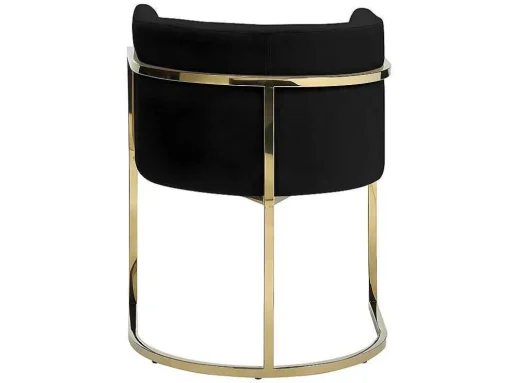 Conjunto De 2 Cadeiras Com Apoios De Bracos Peria De Pascal Morabito - Veludo E Metal - Preto E Dourado