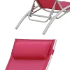 Conjunto De 2 Cadeiras De Conves Galapagos Em Têxtileno Rosa - Aluminio Branco