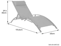 Conjunto De 2 Cadeiras De Conves Galapagos Em Têxtileno Azul Claro - Aluminio Azul Claro