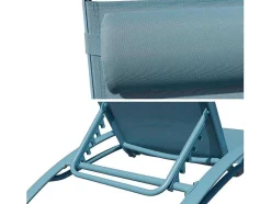 Conjunto De 2 Cadeiras De Conves Galapagos Em Têxtileno Azul Claro - Aluminio Azul Claro