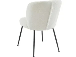 Conjunto De 2 Cadeiras Em Tecido Boucle E Metal Branco Pascal Morabito - Polpona