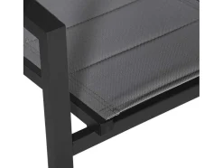Conjunto De 10 Cadeiras Estofadas Em Aluminio Antracite - Têxtileno Cinzento