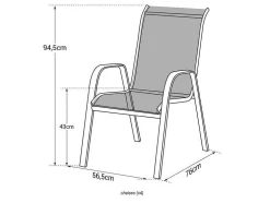 Conjunto De 4 Cadeiras Marbella Em Têxtilene Verde - Aluminio Branco